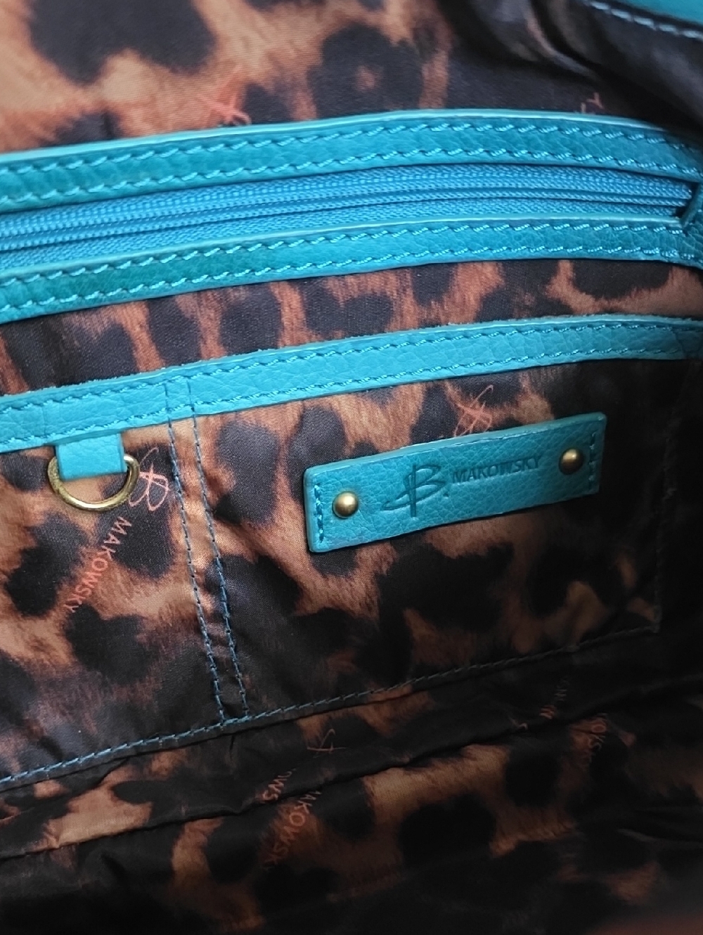 B Makowsky Blue and black Leather Bow Bag ๐๐ - Picture 12 of 14